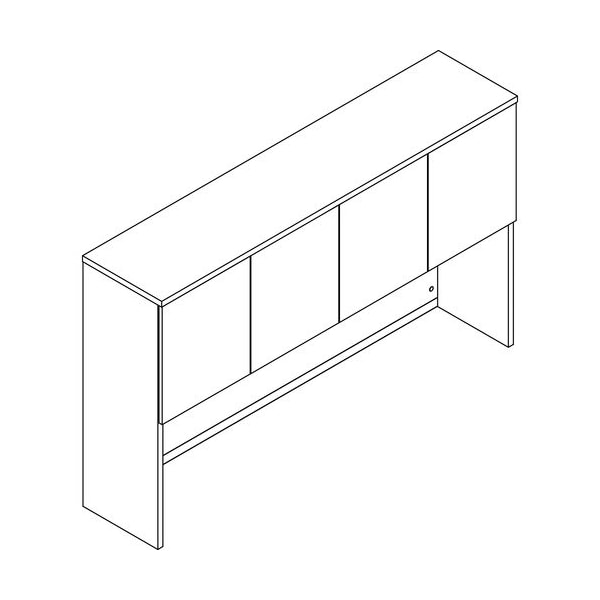 Groupe Lacasse Hutch, Laminate Doors, 72inWx16inDx44inH, Niagara LASM1SE724416PA - main